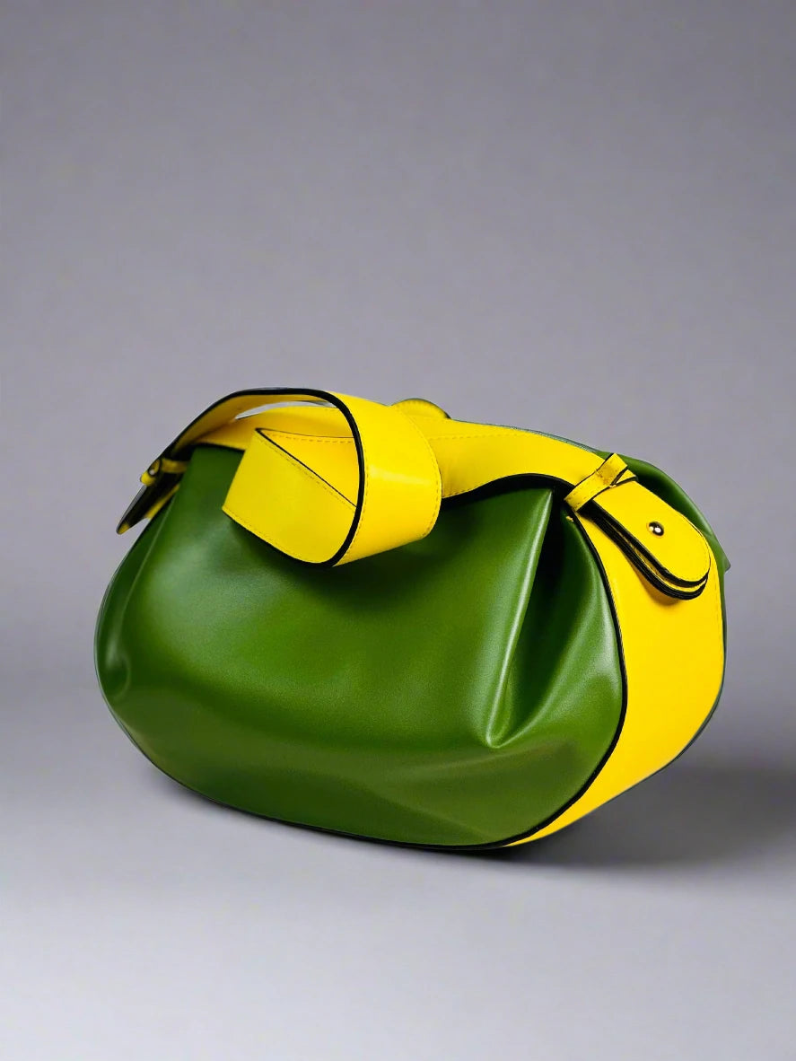 Green & Yellow Knot Detail Bag