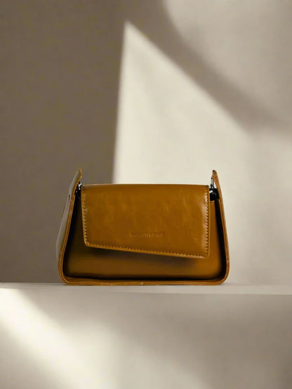 Brown Compact Envelope Shoulder Bag