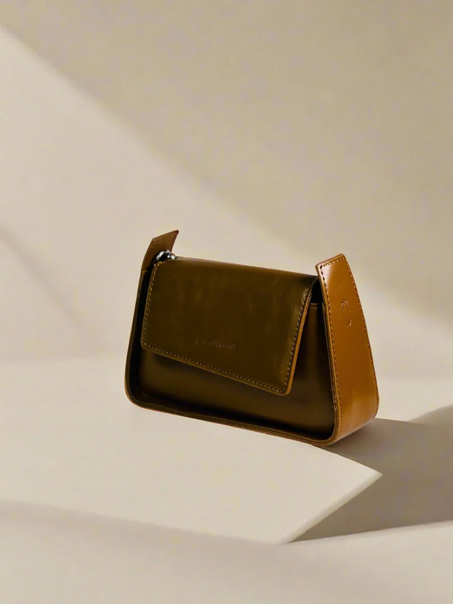 Brown Compact Envelope Shoulder Bag