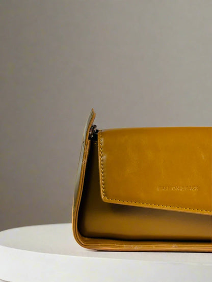 Brown Compact Envelope Shoulder Bag