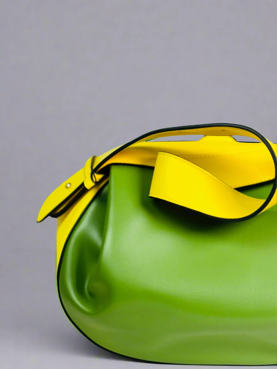 Green & Yellow Knot Detail Bag