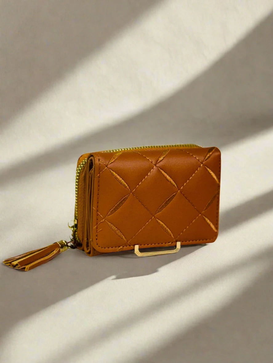 Caramel Quilted Wallet