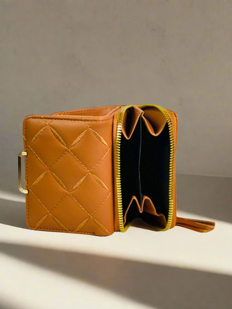 Caramel Quilted Wallet