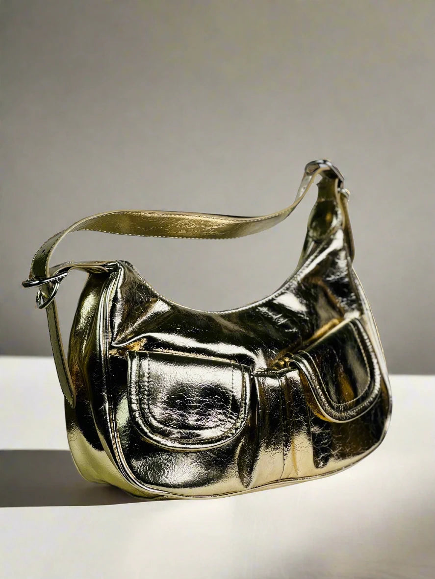 Gold Metallic Mini Shoulder Bag