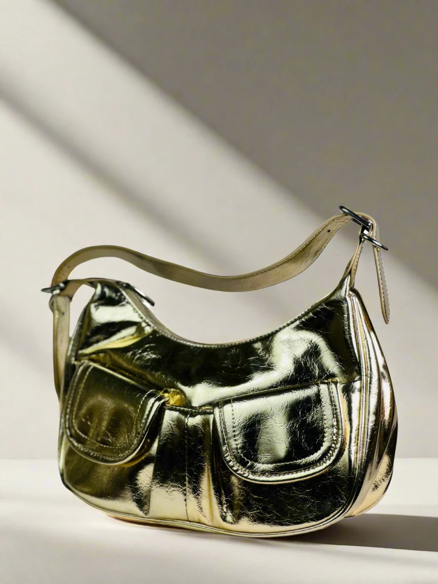 Gold Metallic Mini Shoulder Bag