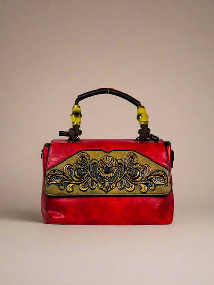 Crimson Bloom Satchel