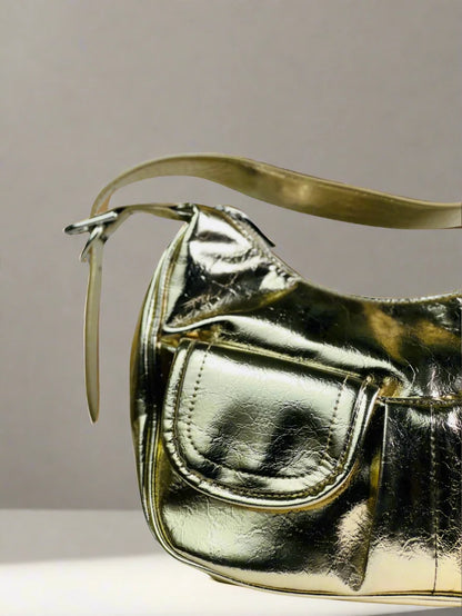 Gold Metallic Mini Shoulder Bag