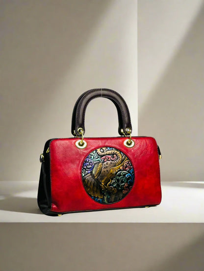 Scarlet Medallion Handbag