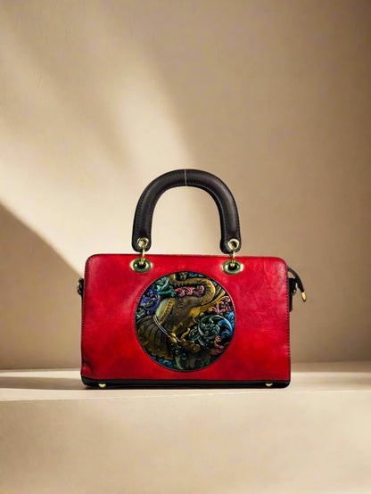 Scarlet Medallion Handbag