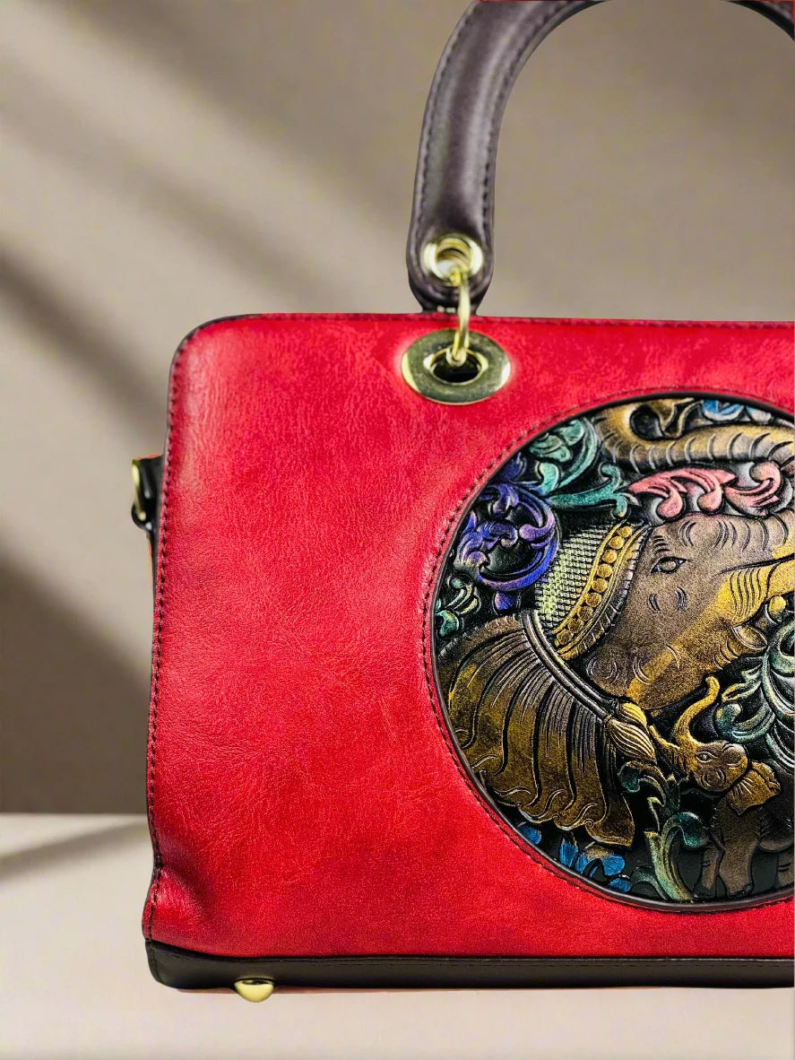 Scarlet Medallion Handbag