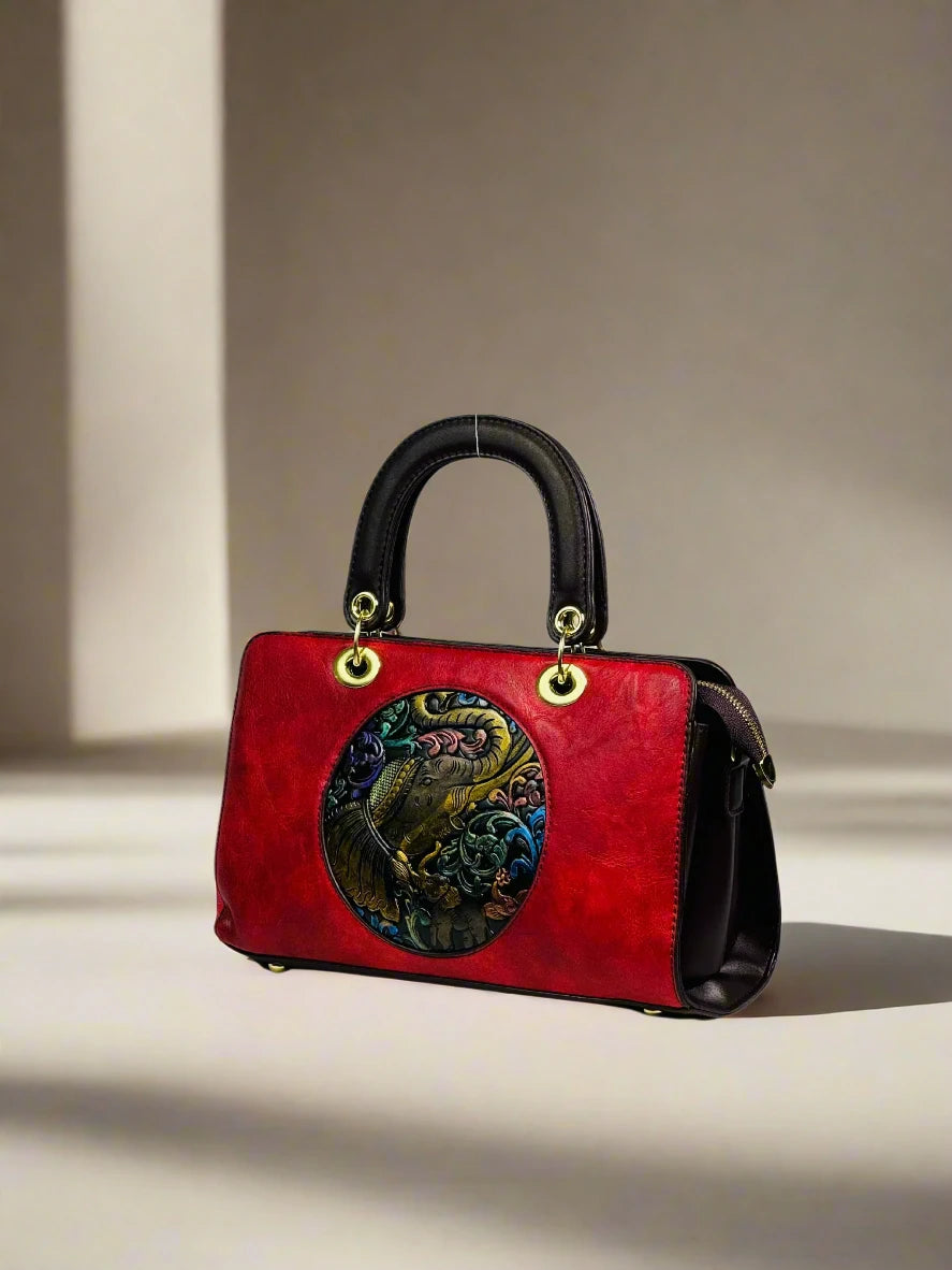 Scarlet Medallion Handbag