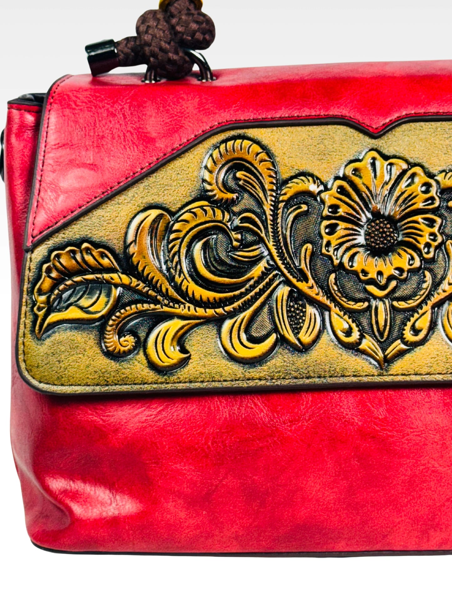 Crimson Bloom Satchel