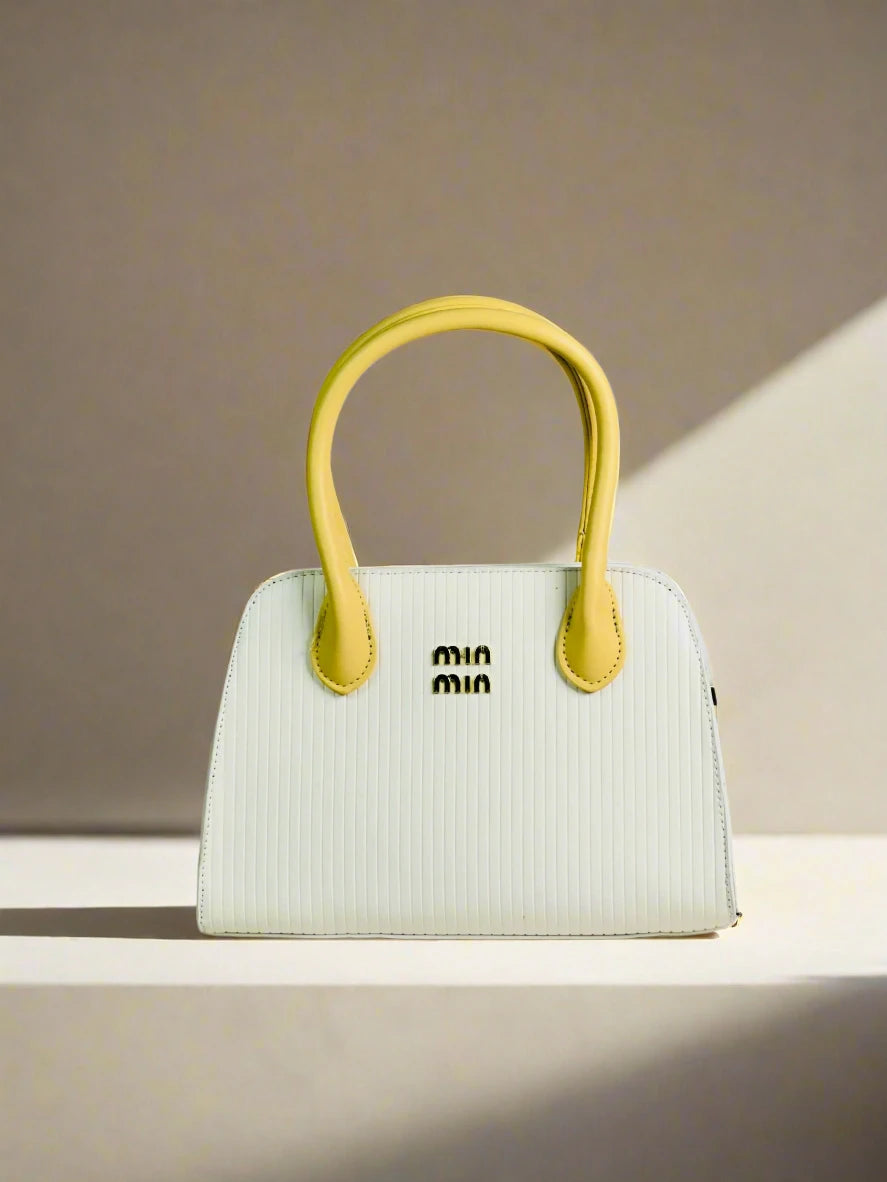 White Sunny Handle Satchel