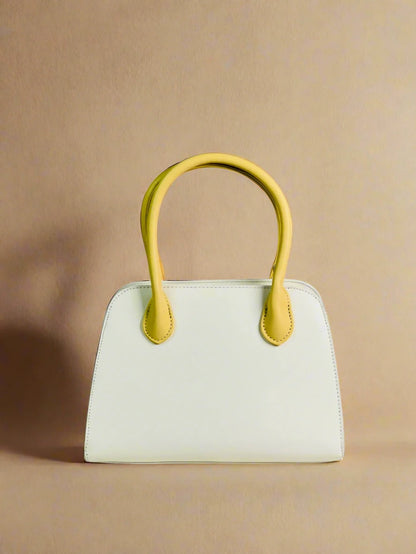 White Sunny Handle Satchel