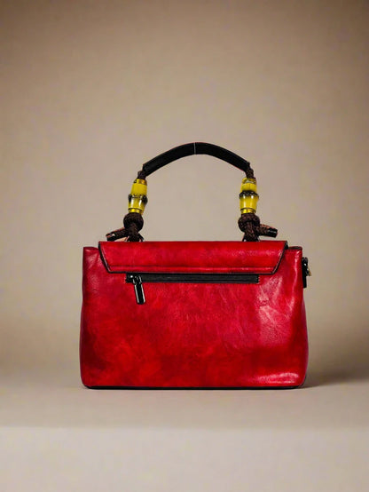 Crimson Bloom Satchel