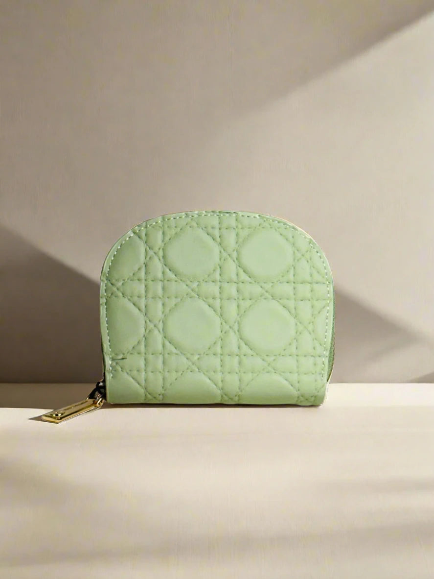 Mint Quilted Wallet