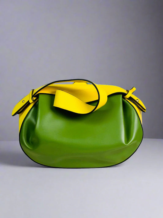 Green & Yellow Knot Detail Bag